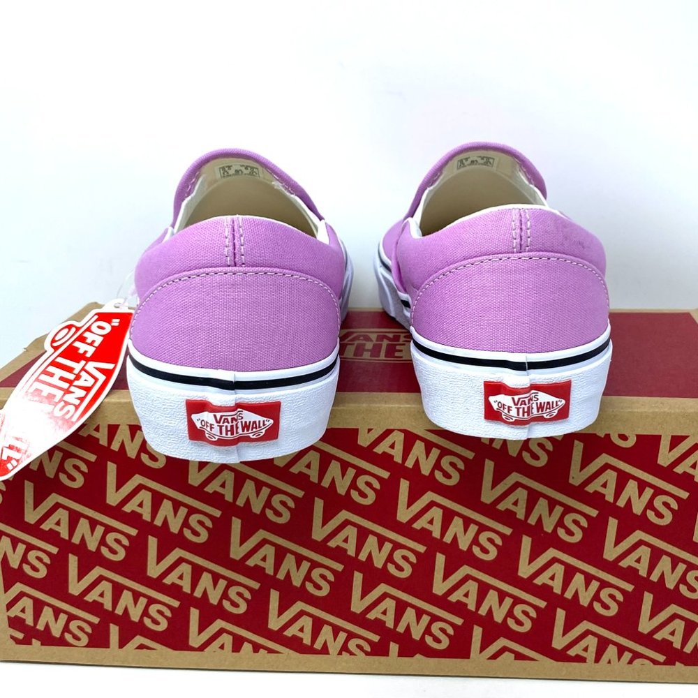 🌹Sale🌹 Vans Classic Shoes Women's Size Slip-On Orchid Pink Canvas VN0A33TB3SQ - Picture 5 of 11